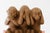 Ceramic Mid Century Modern 1950s Speak No See No Hear No Evil Matte Ceramic Monkeys Max Heinz Karlsruher Majolika For Sale - Image 7 of 13