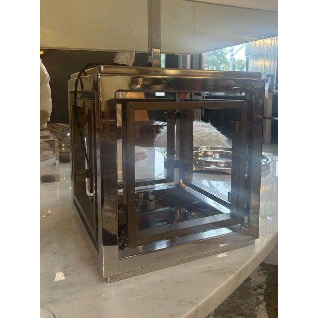 Striking table lamp by renowned Italian designer Romeo Rega from the 1970s, showcasing his signature blend of modernist...