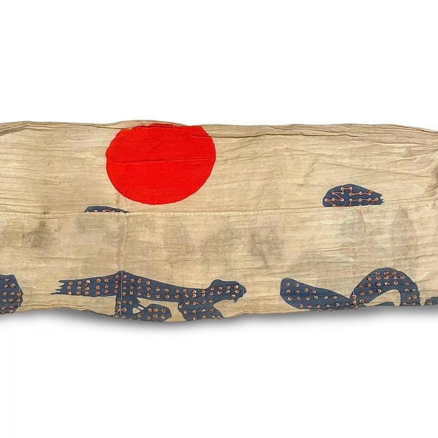 Wwii Sennenbari 1000 Stitch Belt 千人針 Intact Ties Rising Sun Good Luck Imperial Japan For Sale - Image 9 of 12