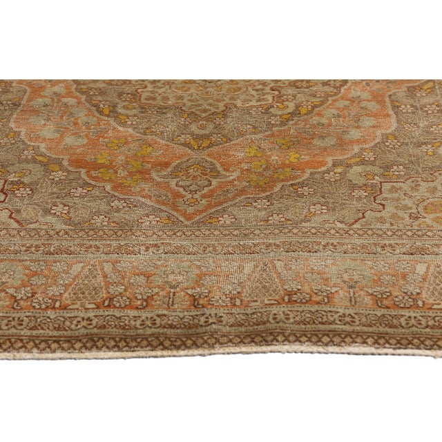 Antique Persian Tabriz Rug, 04'00 X 04'10 For Sale - Image 4 of 10