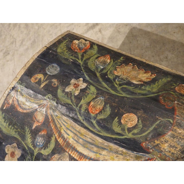 Antique Polychrome Wedding Trunk From Normandy, France, 19th Century For Sale - Image 9 of 18