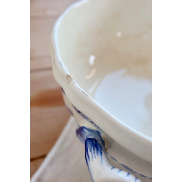 Ceramic Large Vintage Earthenware Tureen from Gien, 1970s For Sale - Image 7 of 10