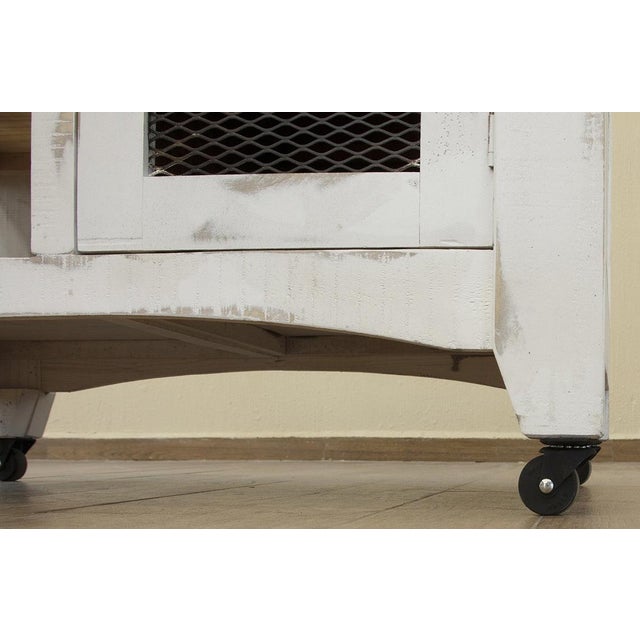 Rustic Greenview Kitchen Island - Distressed White - 39" For Sale - Image 3 of 7
