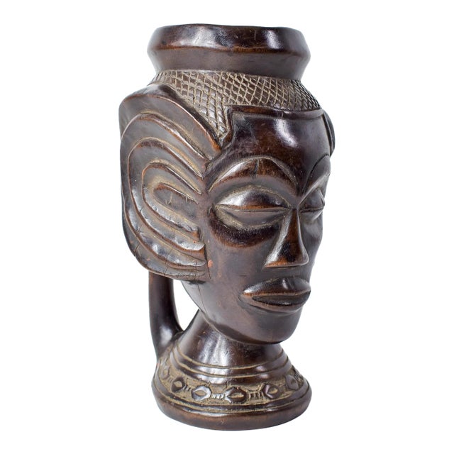 Early 20th Century Kuba Figural Cup For Sale