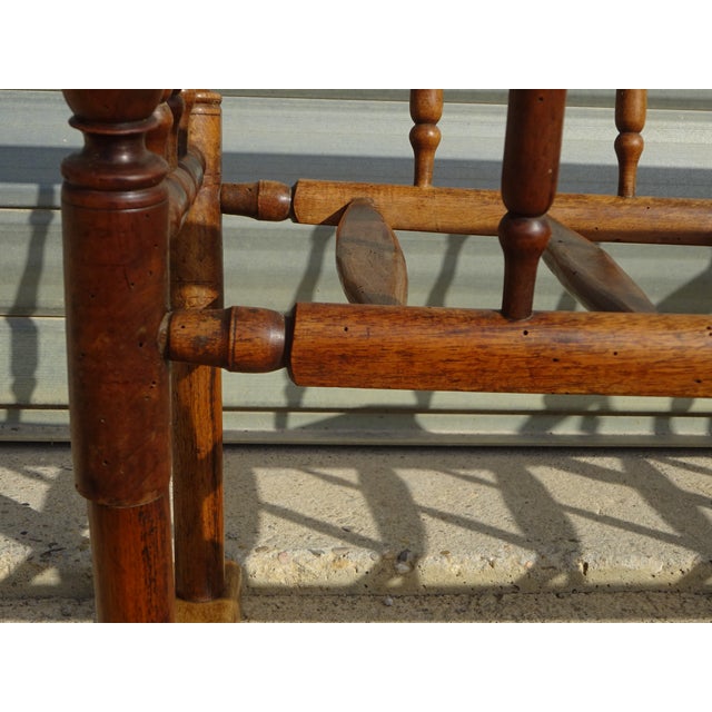 Wood Antique Cradle in Walnut For Sale - Image 7 of 16