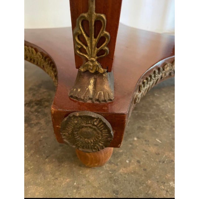 French Provincial 1930s Marble Top Center Tables - a Pair For Sale - Image 3 of 6