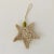 Handmade cotton crochet set of 4 starfish design ornaments with wood beads , perfect for costal living , farm house wall...