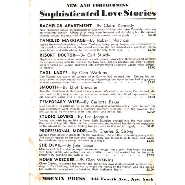 "Bachelor Apartment" 1938 Kennedy, Claire (Signed) For Sale In New York - Image 6 of 6