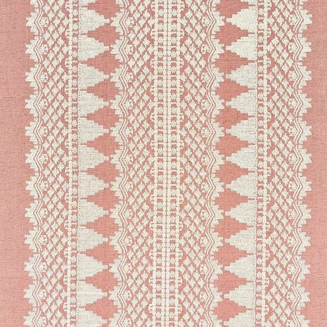 Wentworth Embroidery features elegant cross-stitching on a jute and linen ground. Subtle tonal variations within the...