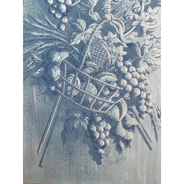 Pair Rare Italian Hand Painted Pastoral Panels, Harvest Time, Duane Perrigo For Sale - Image 9 of 12