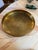 Modern Hand-Hammered Brass Centerpiece Bowl With Engraved Floral Motif, 1970s For Sale - Image 3 of 7