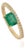 14k Yellow Gold Octagon Cut Floating 1 Carat Emerald Diamond Ring Size 9 For Sale