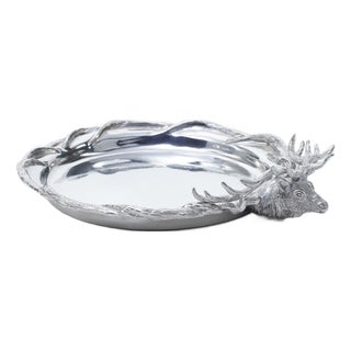 St. Anton Stag Head Pewter Wine Coaster For Sale