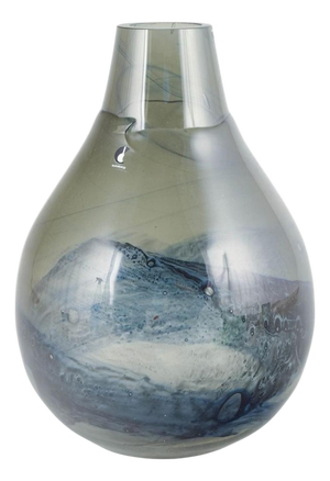 Large Pear-Shaped Art Glass Vase from Pukeberg Glasbruk, 1970s