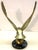 Vintage Cast Brass Eagle With Spanned Wings in Flight – Round Marble Base For Sale - Image 16 of 16