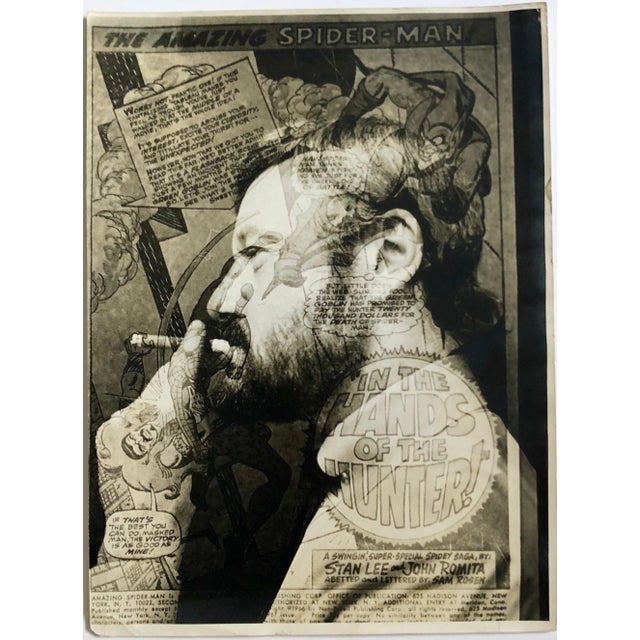 Vintage Silver Gelatin Photograph Marvel Comic Book, Amazing Spider Man Pop Art For Sale