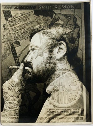 Vintage Silver Gelatin Photograph Marvel Comic Book, Amazing Spider Man Pop Art