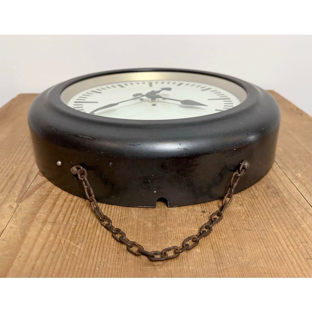 Vintage Industrial Factory Wall Clock from Siemens, 1930s For Sale - Image 14 of 17