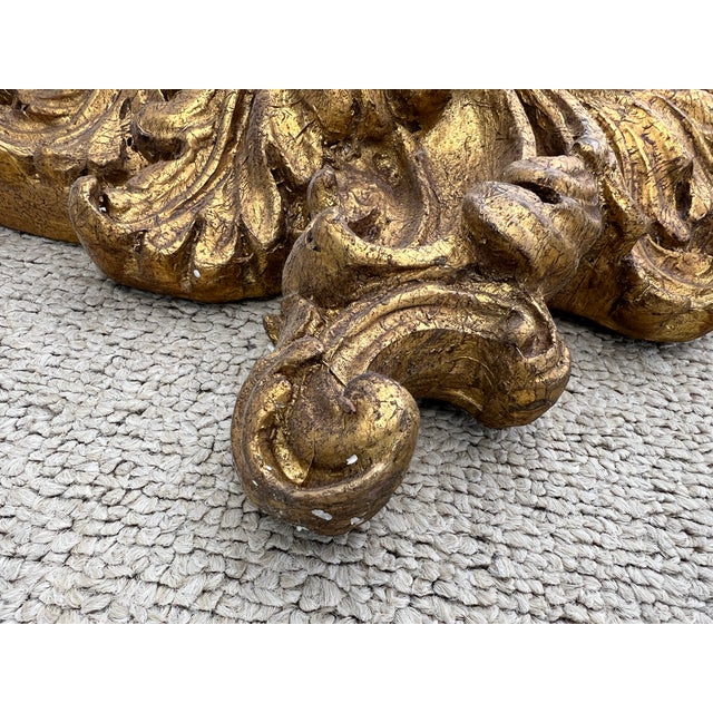 Large Rococo Style Gilded Oval Mirror For Sale - Image 9 of 12