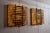 Incredible pair of Italian wall lights or sconces from the 1970s, made from walnut wood and paper. Each light features a...