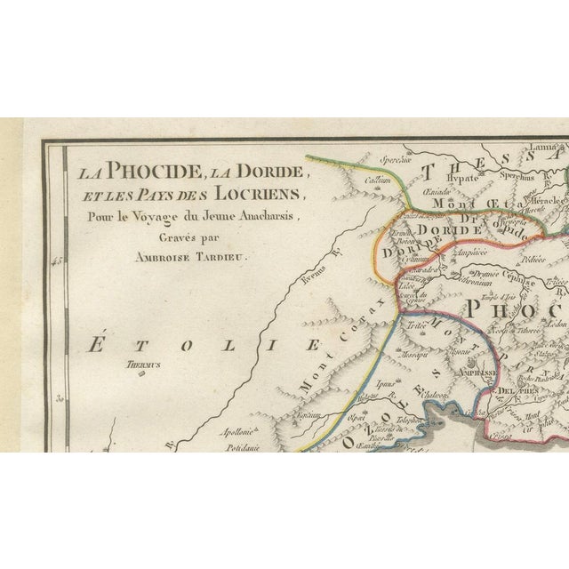Ancient Phocis, Doris and Locris Map from Ambroise Tardieu, 1825 For Sale - Image 4 of 10