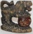 Early 19th Century Early 19th Century Antique Wooden Lion on Red Ball Carving For Sale - Image 5 of 9