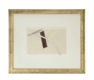 Tony Delap, B. 1927, California. Framed Goauche and Ink on Paper. Signed.