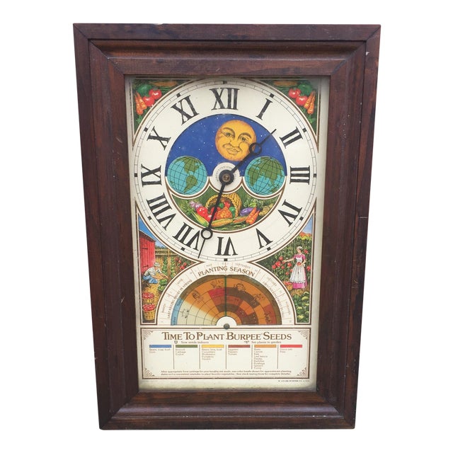 Vintage Burpee Seed Clock Chairish