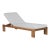 Paradiso Outdoor Teak Chaise - Gray Fabric For Sale