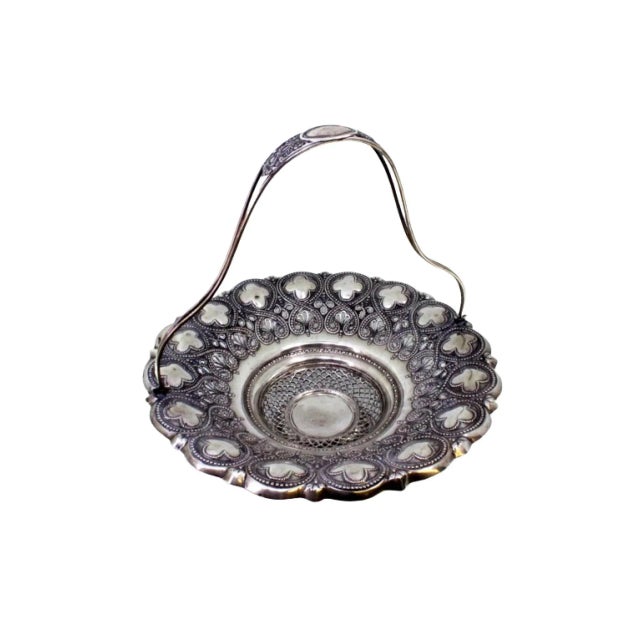 Silver Fruit Bowl with Floral Motifs For Sale - Image 11 of 11