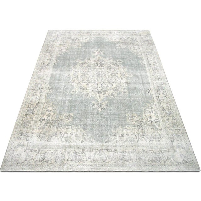 1960s Turkish Oushak Rug For Sale In Los Angeles - Image 6 of 7