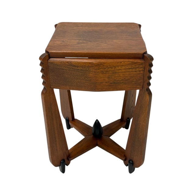 Art Deco Amsterdam School Side Table from Architect Christiaan Bartels, 1920s For Sale - Image 15 of 17