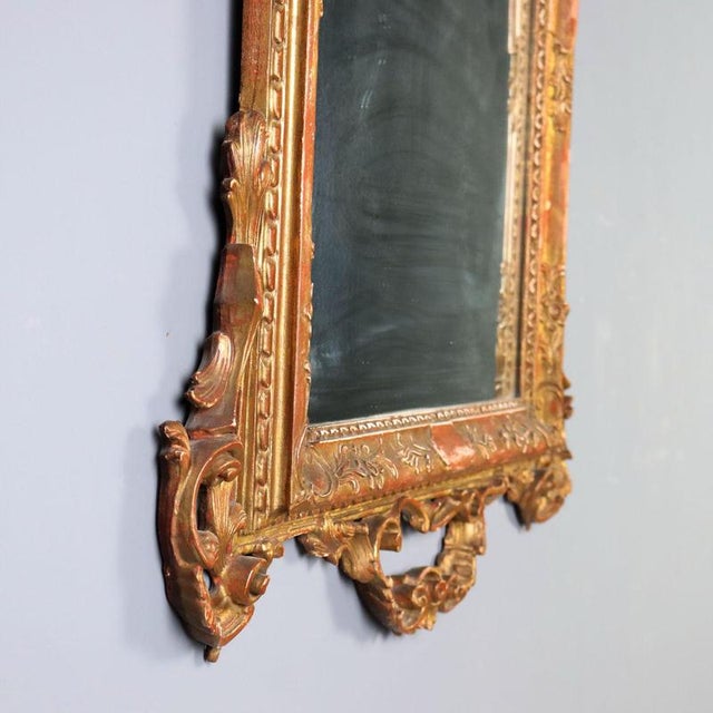 Carved and Gilded Wood Mirror For Sale - Image 10 of 12