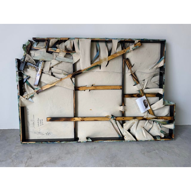 Joshua Duncan “Dope-Ah-Mean” Series Sculptural Mixed-Media Composition Expressionist Abstract Oil on Canvas Painting For Sale - Image 12 of 12