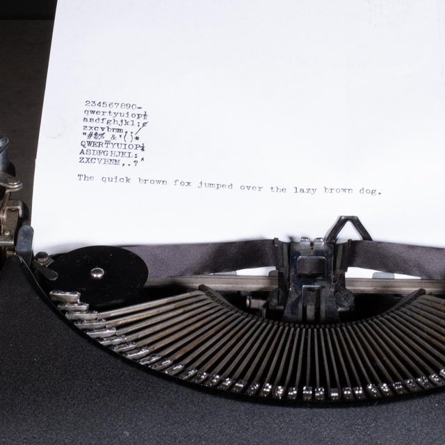 Industrial Antique Remington Envoy Portable Typewriter c.1942 For Sale - Image 3 of 10