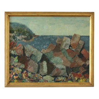 Enar Johansson, Motif from Strandhagen, Arild, 1970s, Oil Painting, Framed For Sale