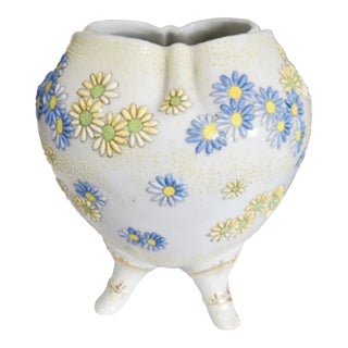 Rare Antique A. A. Vantine Japanese Footed Moriage Porcelain Planter For Sale