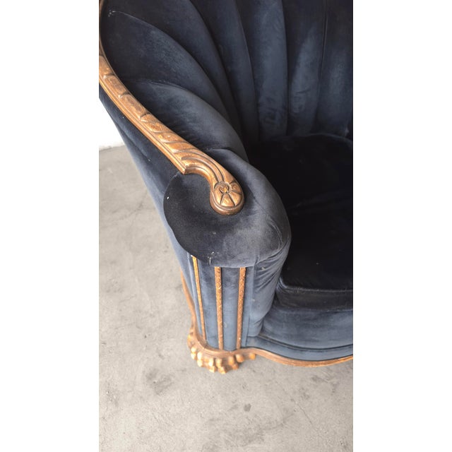 Antique 1930's French Art Deco Club Chair For Sale - Image 10 of 11