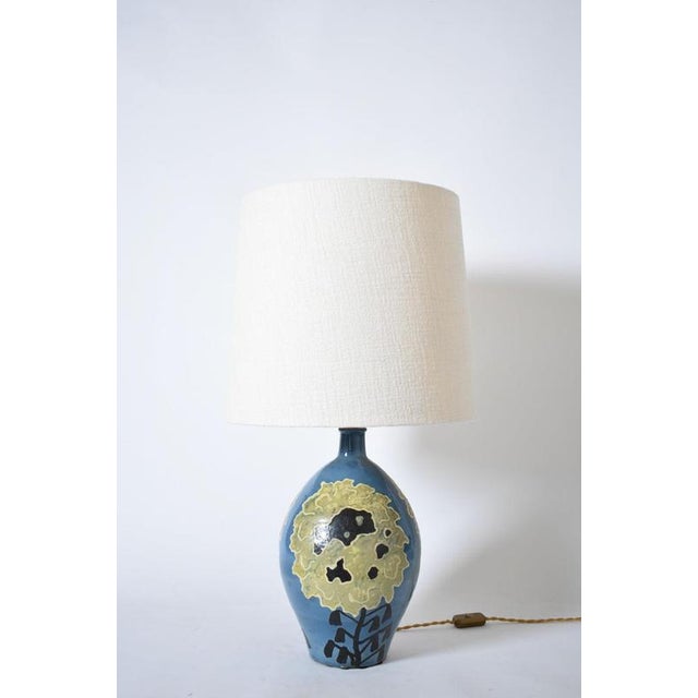 1940s Ceramic Lamp from Simonot, 1940s For Sale - Image 5 of 5