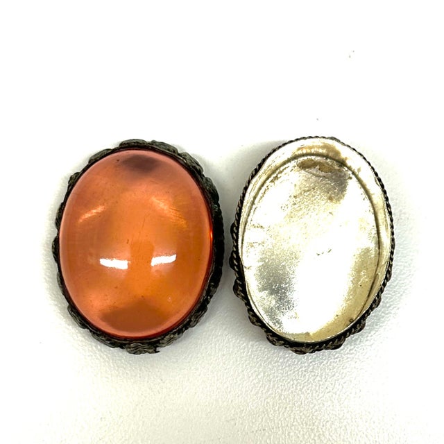 Early 20th Century Exquisite Elliptical Hand-Crafted Silver & Carnelian Trinket Box, Circa Early 1900s For Sale - Image 5 of 11