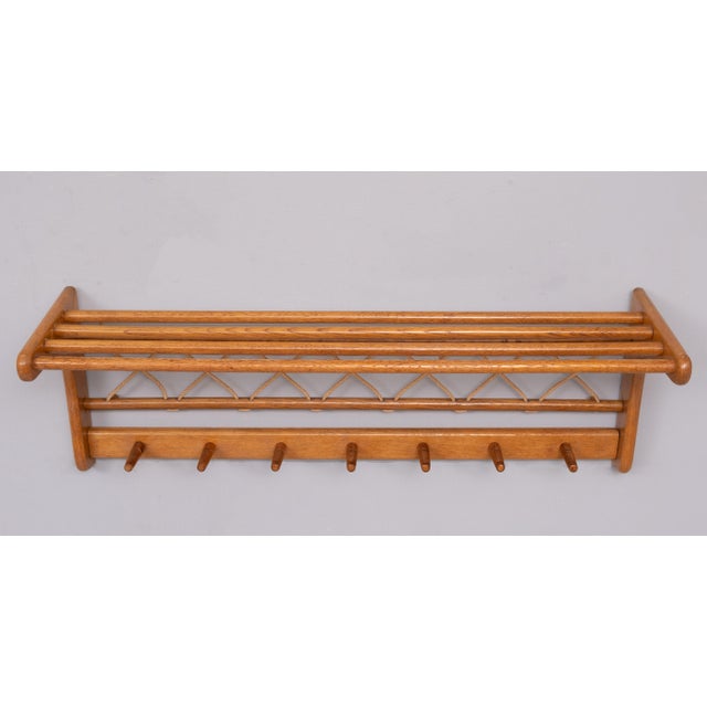 Oak Hanging Coat Rack by Johan Wulfers, Holland, 1950s For Sale - Image 8 of 8