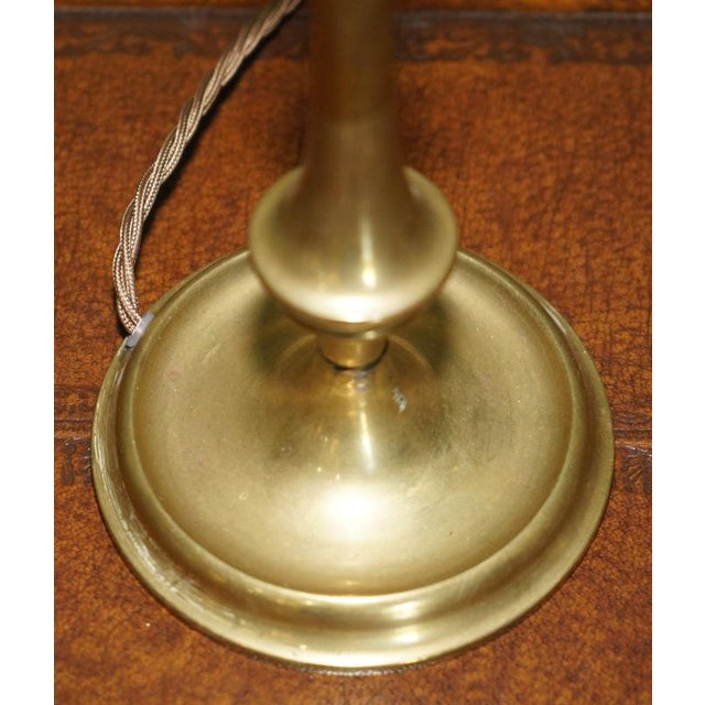 Metal Antique English Brass Table Lamps, 1900, Set of 2 For Sale - Image 7 of 13