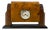 Vintage Art Deco Mechanical Table Clock in Burl Wood, 1940s For Sale