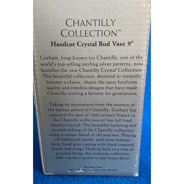 Transparent Early 21st Century Gorham Chantilly Collection Hand Cut Crystal Bud Vase For Sale - Image 8 of 12