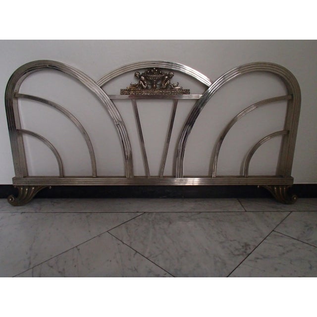 Spanish Art Deco Chrome Plated Head Board, Set of 2, in Good conditions. Designed 1920 to 1949