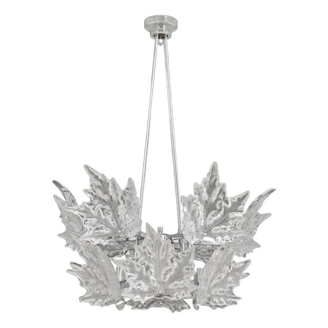 Lalique Champs-Elysees Two-Tier Chandelier For Sale