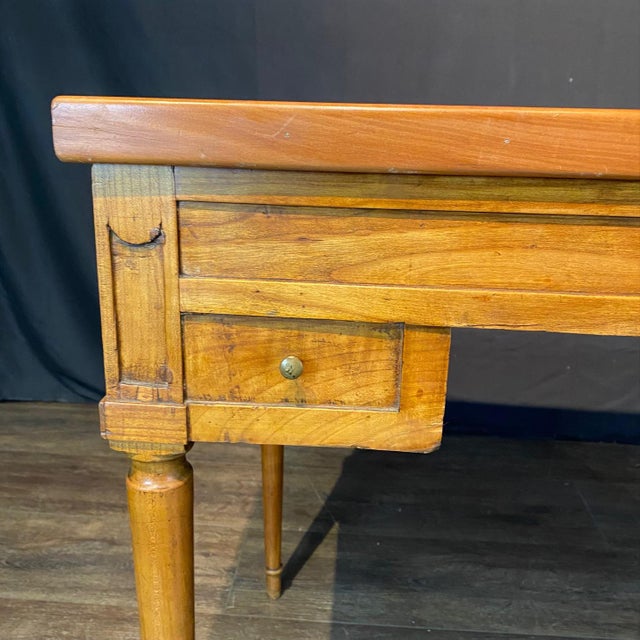 Wood Antique French Inlaid Game Table With Reversible Chessboard Backgammon Top For Sale - Image 7 of 16