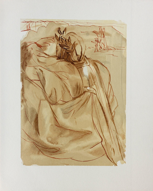 Salvador Dali, Le repentir de Dante, Etching