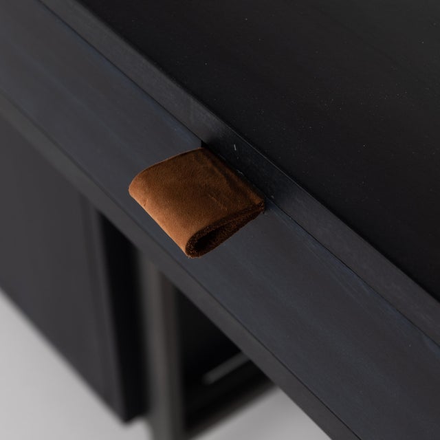 Not Yet Made - Made To Order Four Hands Trey Modular Wall, 2 Bookcase, Desk, Black For Sale - Image 5 of 9