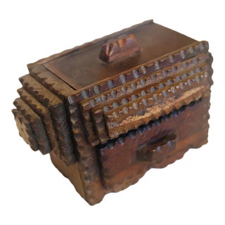 Handcrafted Southern Tramp Art Box For Sale